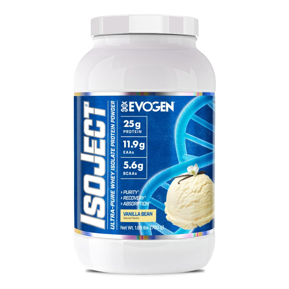 Envase Evogen Isoject frente, presentación clara y confianza en pureza