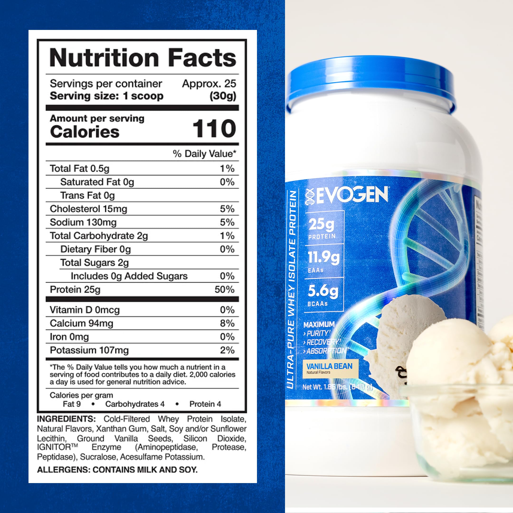 Cucharada con porción de Evogen Isoject lista para medir consumo