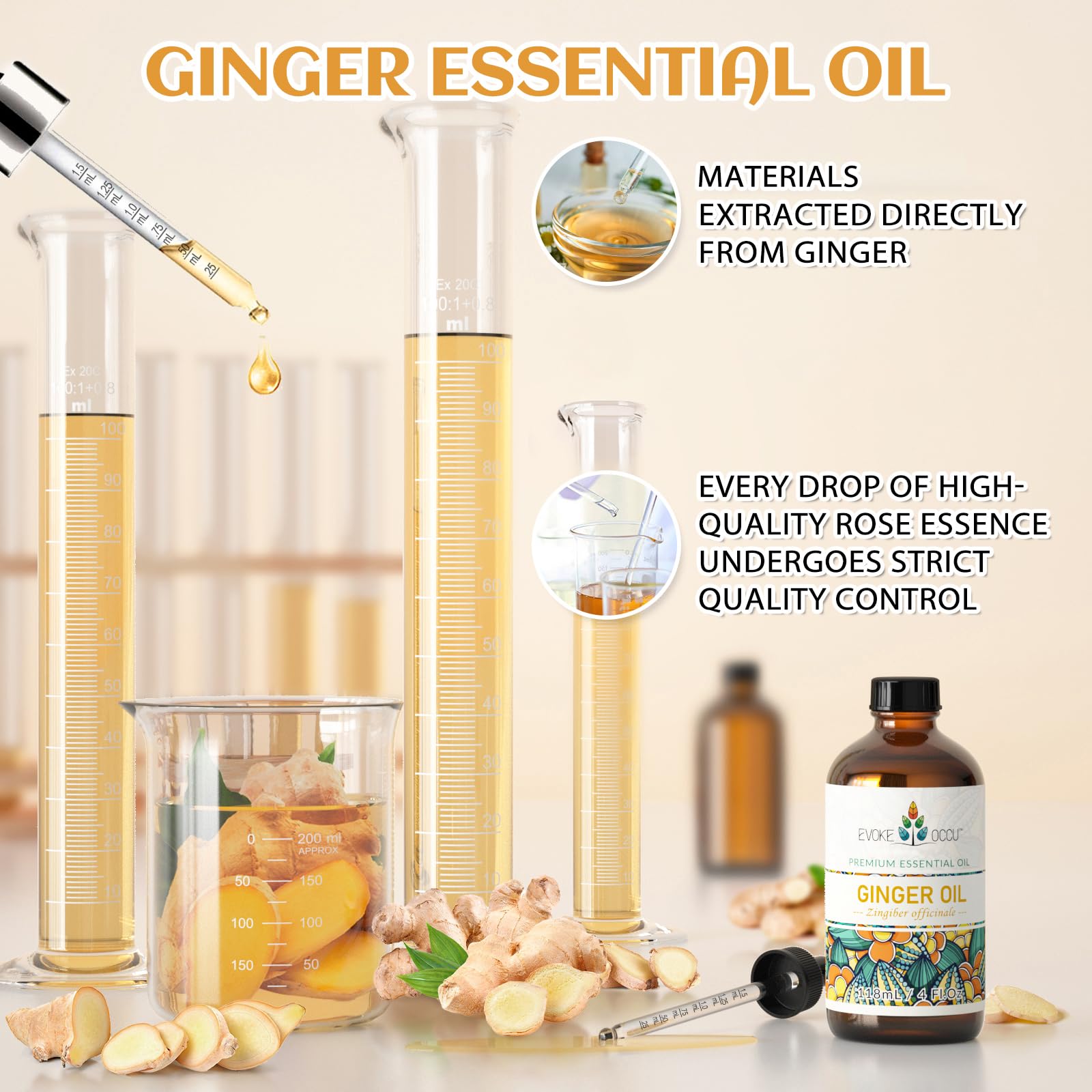 EVOKE OCCU mezcla capilar con aceite de jengibre en botella para nutrición