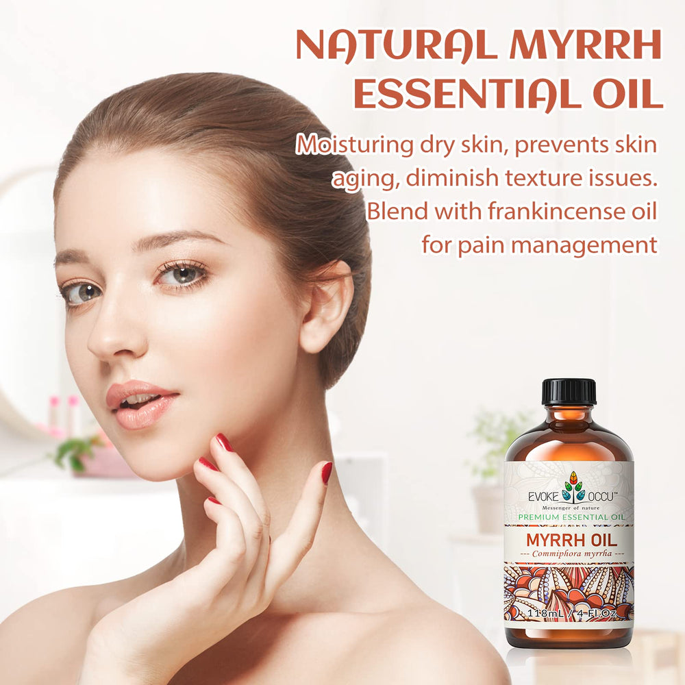 EVOKE OCCU aceite de mirra en difusor creando ambiente cálido y equilibrado
