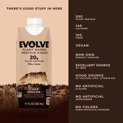Evolve textura del batido crema café mocha y apariencia apetecible