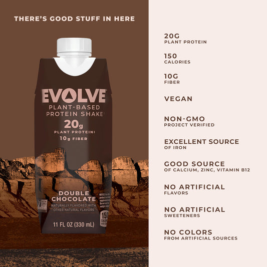 Evolve texturade batido cremoso en primer plano para apetito y saciedad