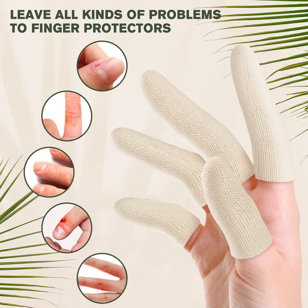 Evridwear funda colocada en dedo para proteger piel agrietada y mantener crema