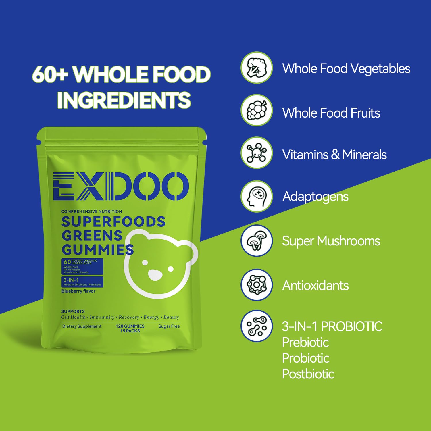 exdoo sobre individual abierto, práctico para llevar y consumir