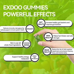 exdoo textura de la gomita en primer plano, aspecto masticable y apetecible
