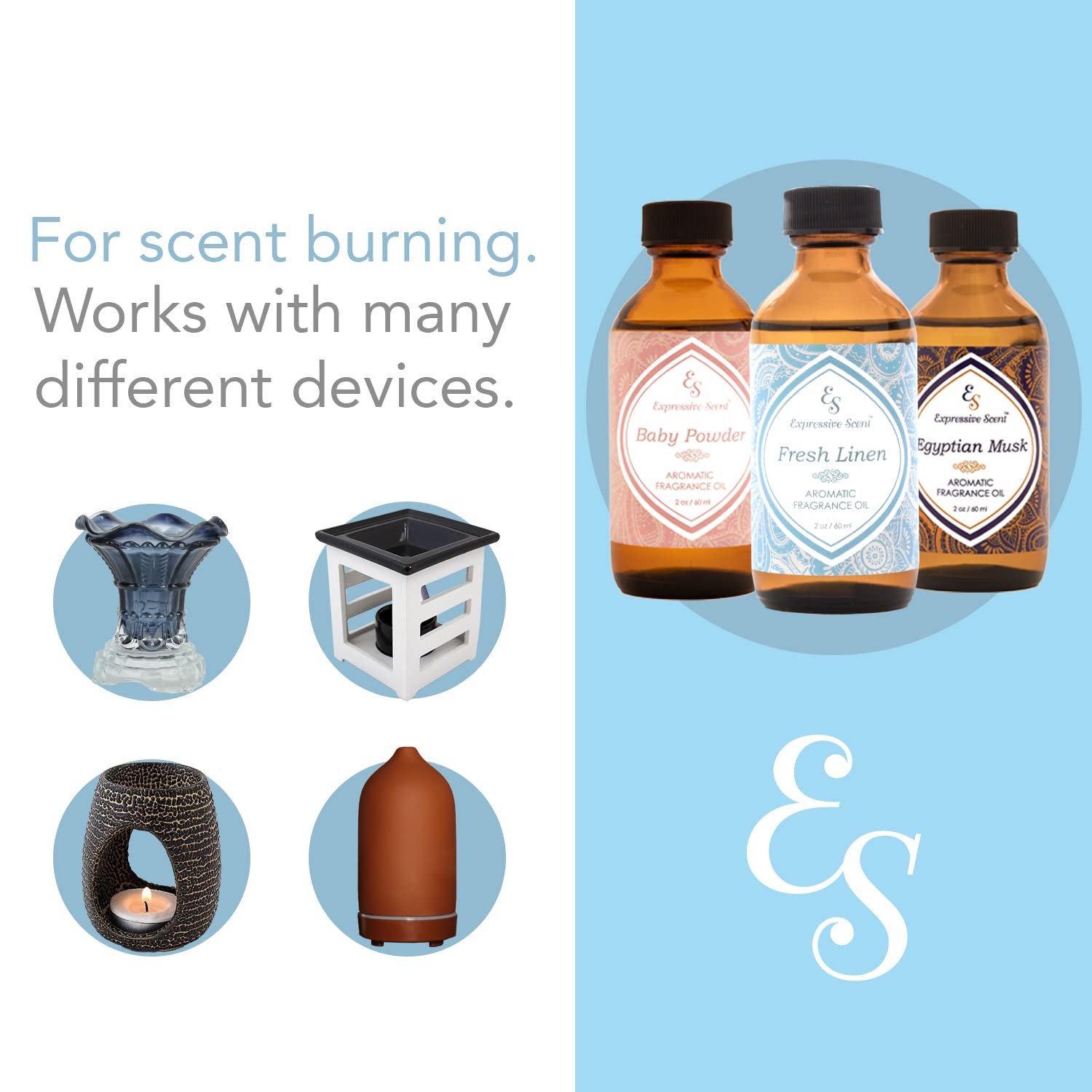 Expressive Scent etiqueta legible con información y beneficios