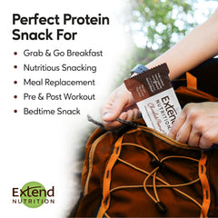 Extend Bar etiqueta nutricional con valores que ayudan a controlar carbohidratos