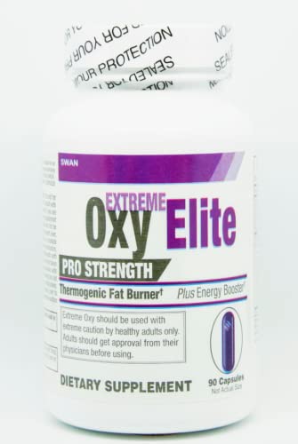 Extreme OxyElite Pro Strength frente del envase mostrando la marca y conteo de 90 cápsulas, claridad en información