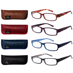 EYEGUARD gafas frontal pack mostrando los cuatro estilos y beneficios de versatilidad
