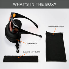 Eyekepper gafas en escritorio frente a pantalla para trabajo prolongado