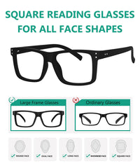 Eyekepper gafas en mano para comparar escala y tamaño oversize