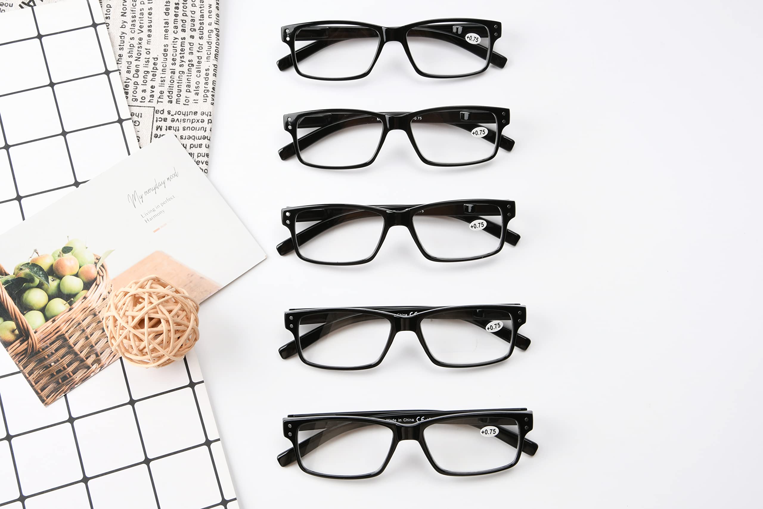 Eyekepper etiqueta de montura rectangular con diseño clásico profesional