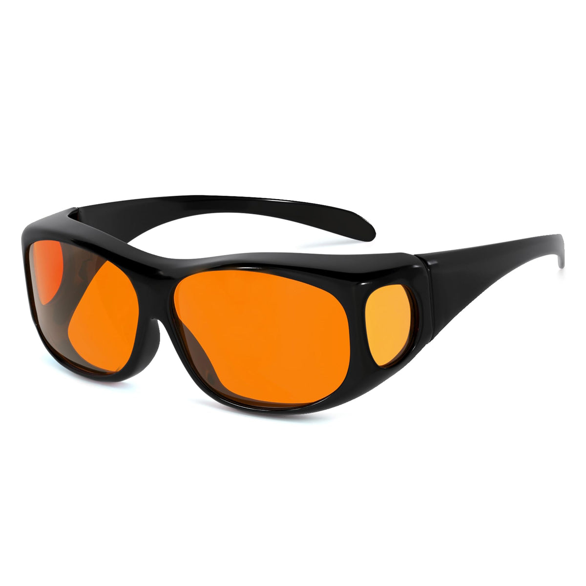 Eyekepper vista frontal de las gafas fitover negro con ajuste cómodo