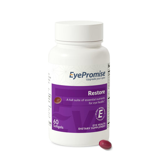 EyePromise frasco frontal mostrando etiqueta y beneficios visibles