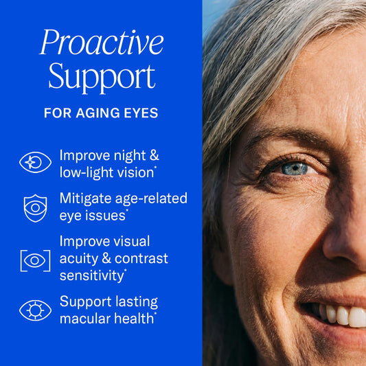 EyePromise primer plano del softgel resaltando absorción eficiente