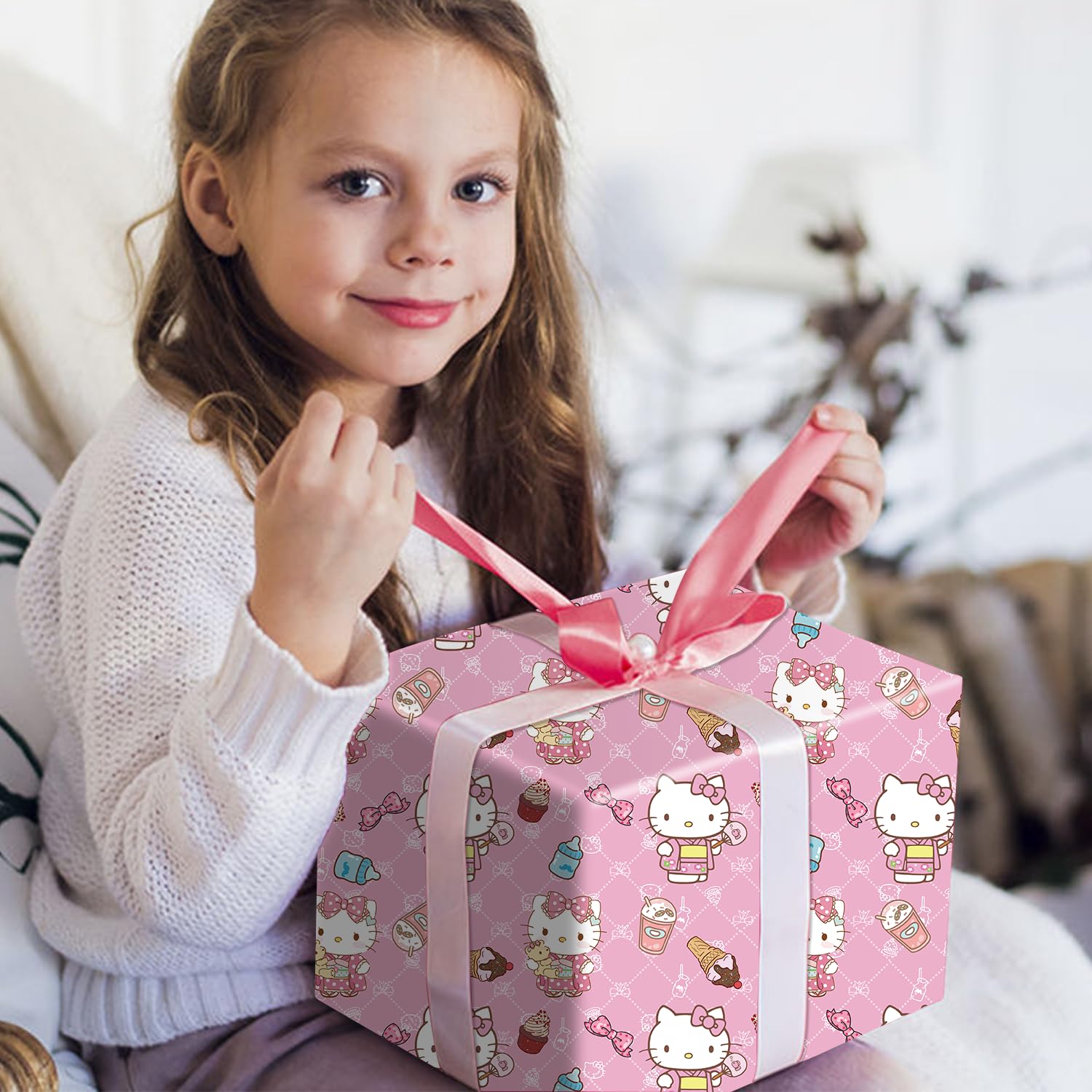 EYQQM etiqueta y cinta con papel EYQQM listos para decorar regalos
