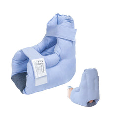 EZ Assistive vista frontal del protector de talón con empaque claro y tamaño