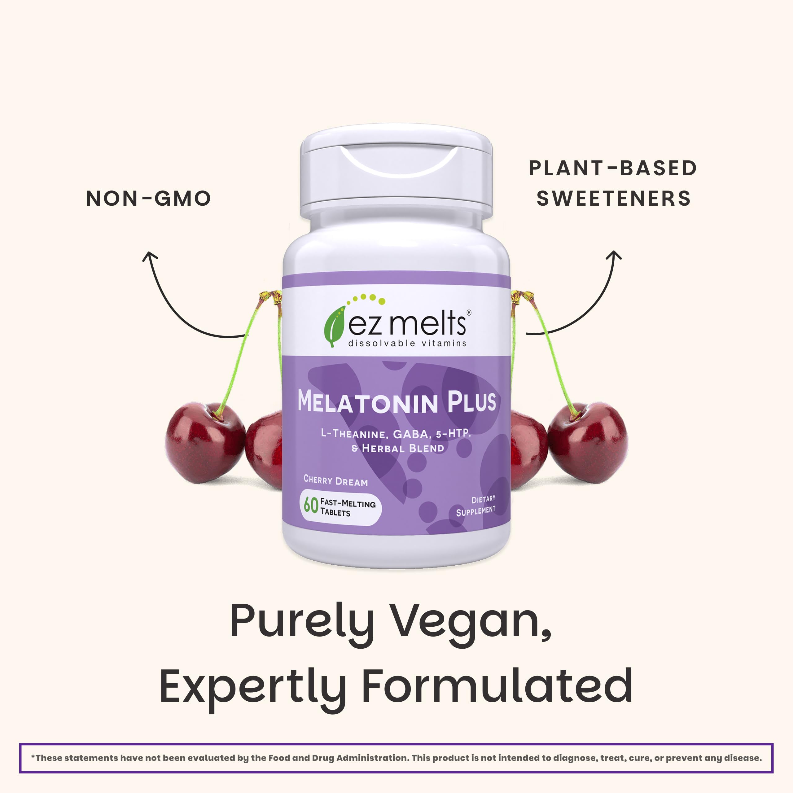 etiqueta EZ Melts con lista de ingredientes para verificar características veganas