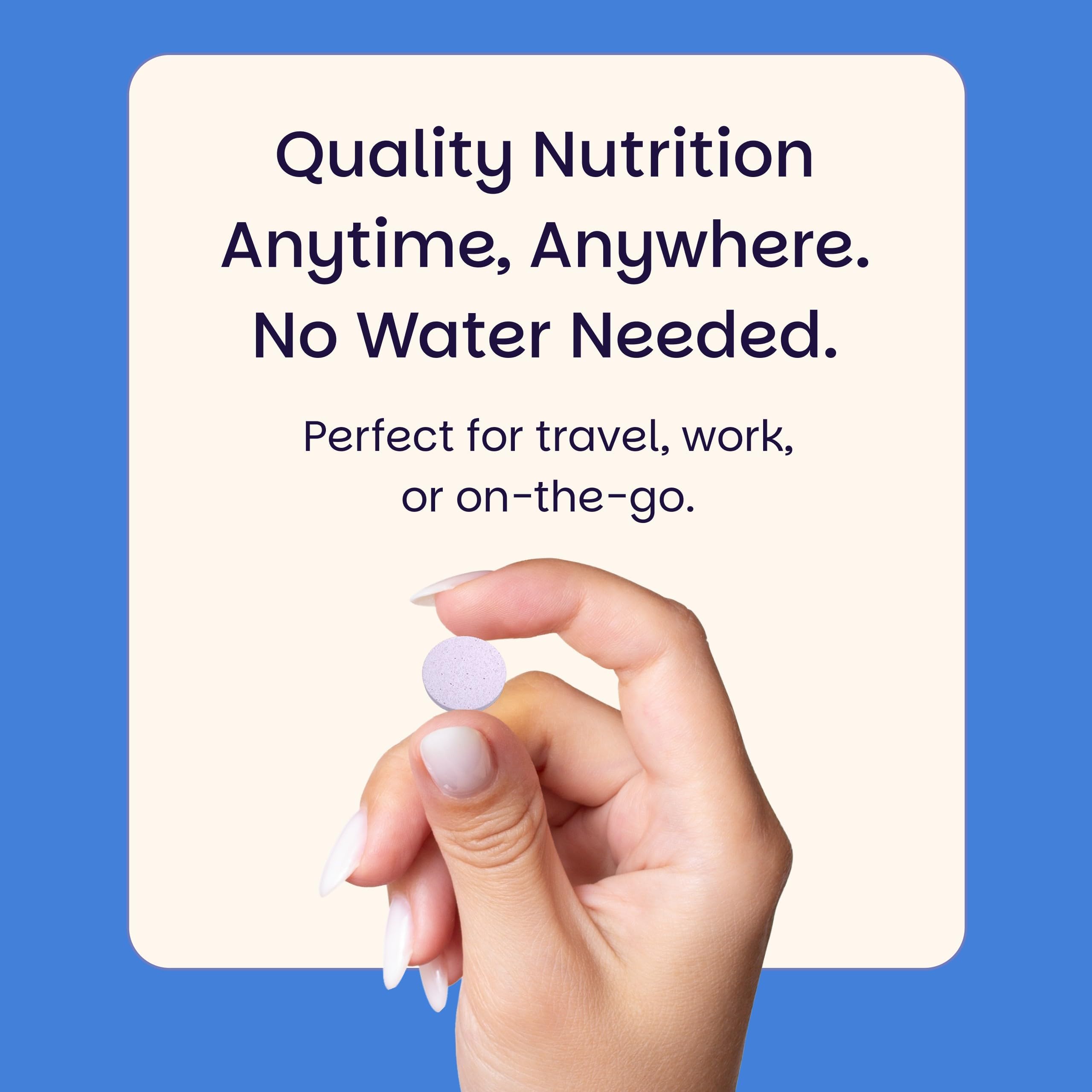 EZ Melts etiqueta indica sin sabores artificiales.