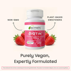 Tabletas EZ Melts dispersas en fondo blanco, visual de cantidad