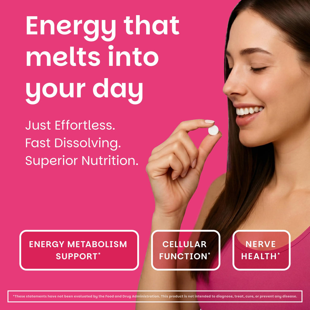 EZ Melts tableta disolviéndose en boca para toma sin agua