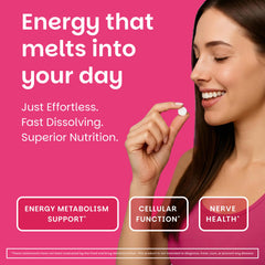 EZ Melts tableta disolviéndose en boca para toma sin agua