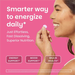 EZ Melts tableta disolviéndose bajo lengua, beneficio absorción sublingual