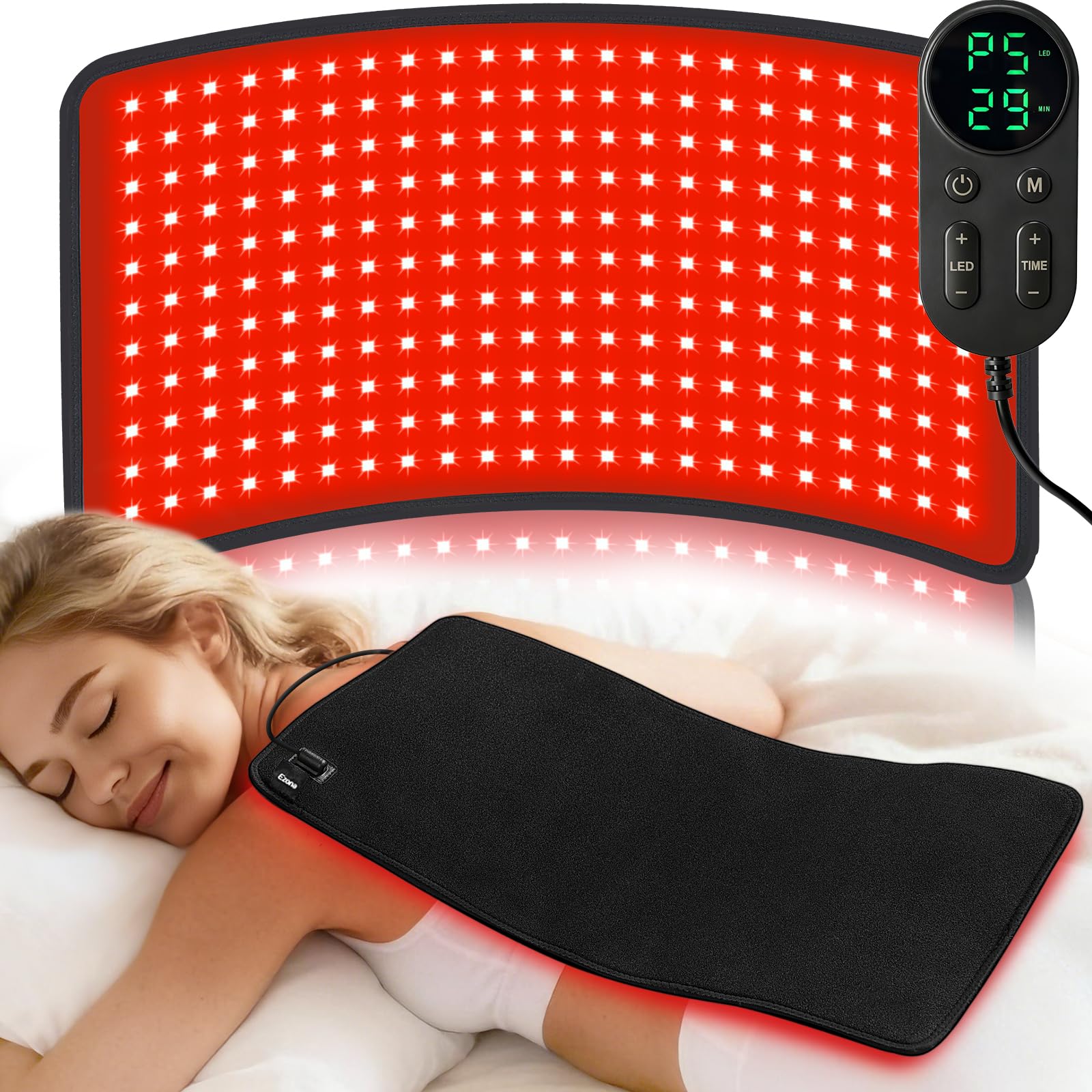 Ezona vista frontal del pad mostrando tamaño y diseño, ideal para cobertura amplia
