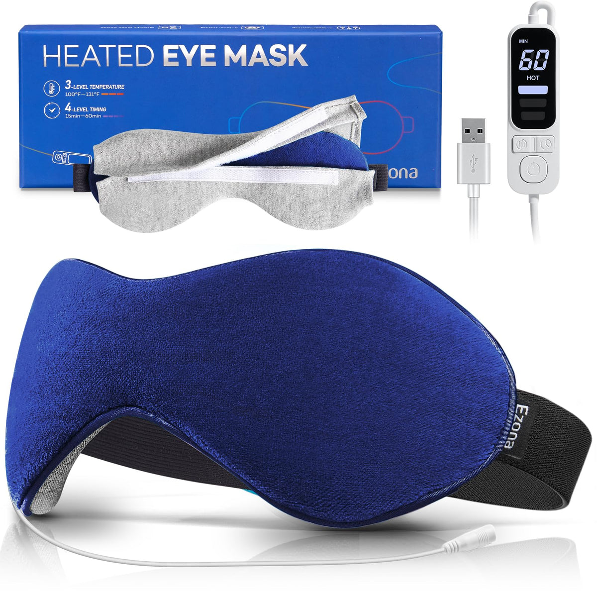 Ezona mascarilla frontal cómoda con alivio térmico