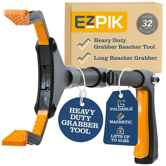 EZPIK frente del recogedor mostrando diseño y tamaño útil