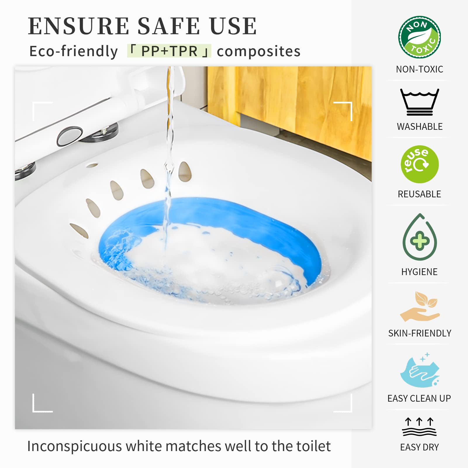 Fabulas sitz flusher accesorio para enjuague sin salpicaduras