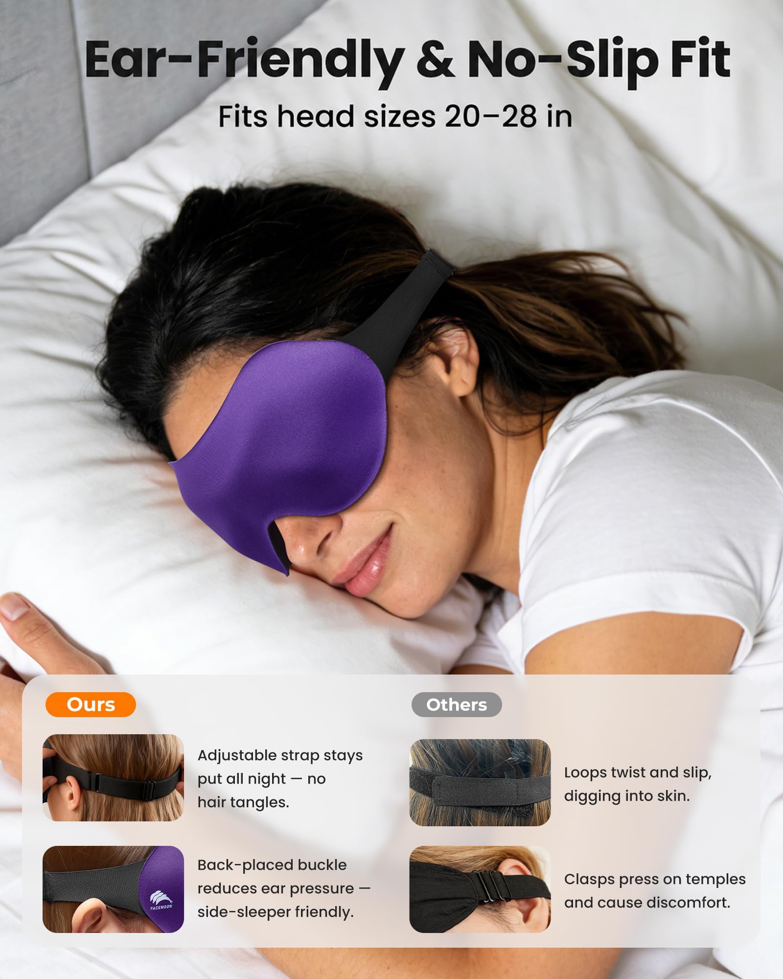Facemoon tejido suave y transpirable que reduce la acumulación de calor