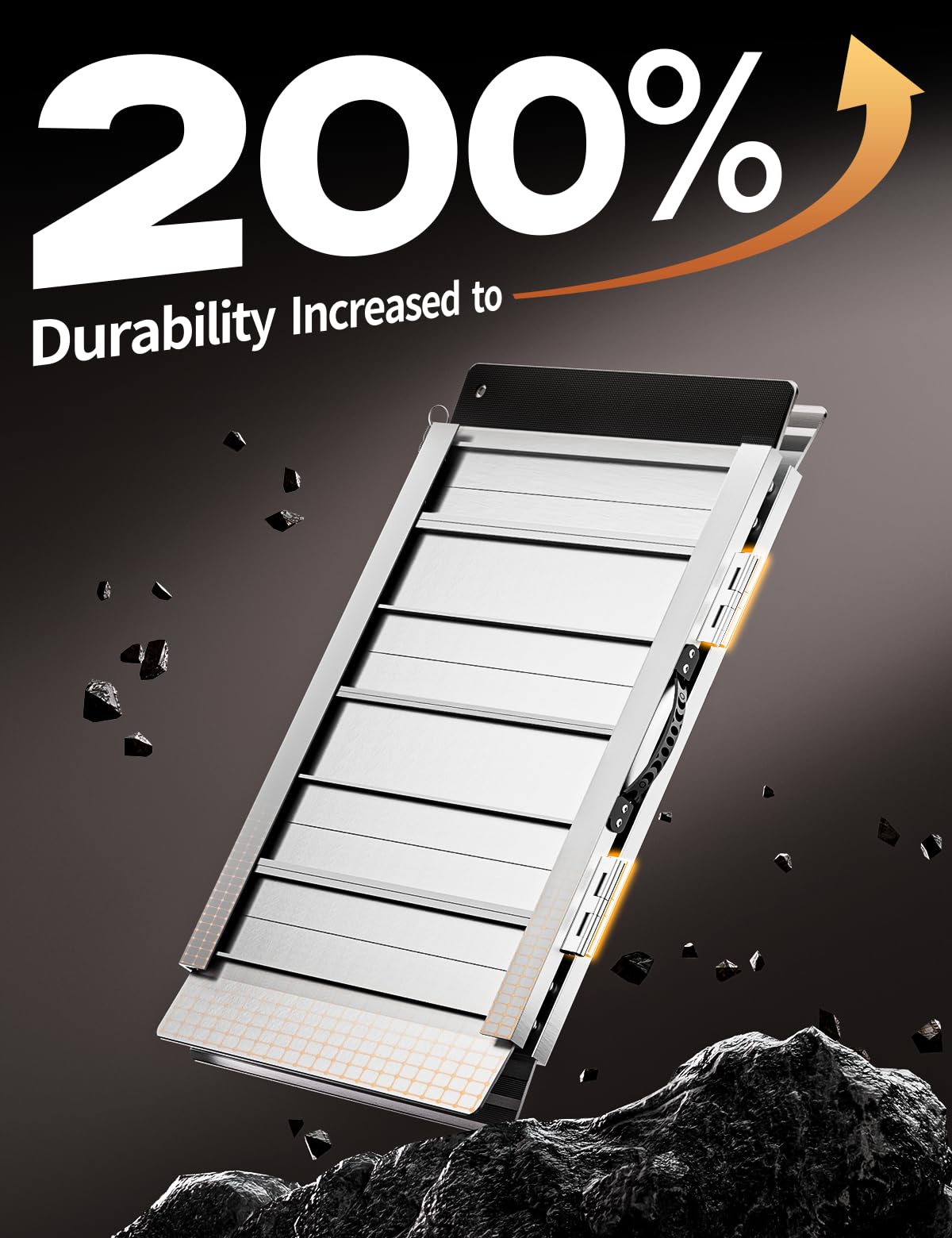FACHNUO TOOL rampa con tiras reflectantes en uso nocturno mejorando visibilidad