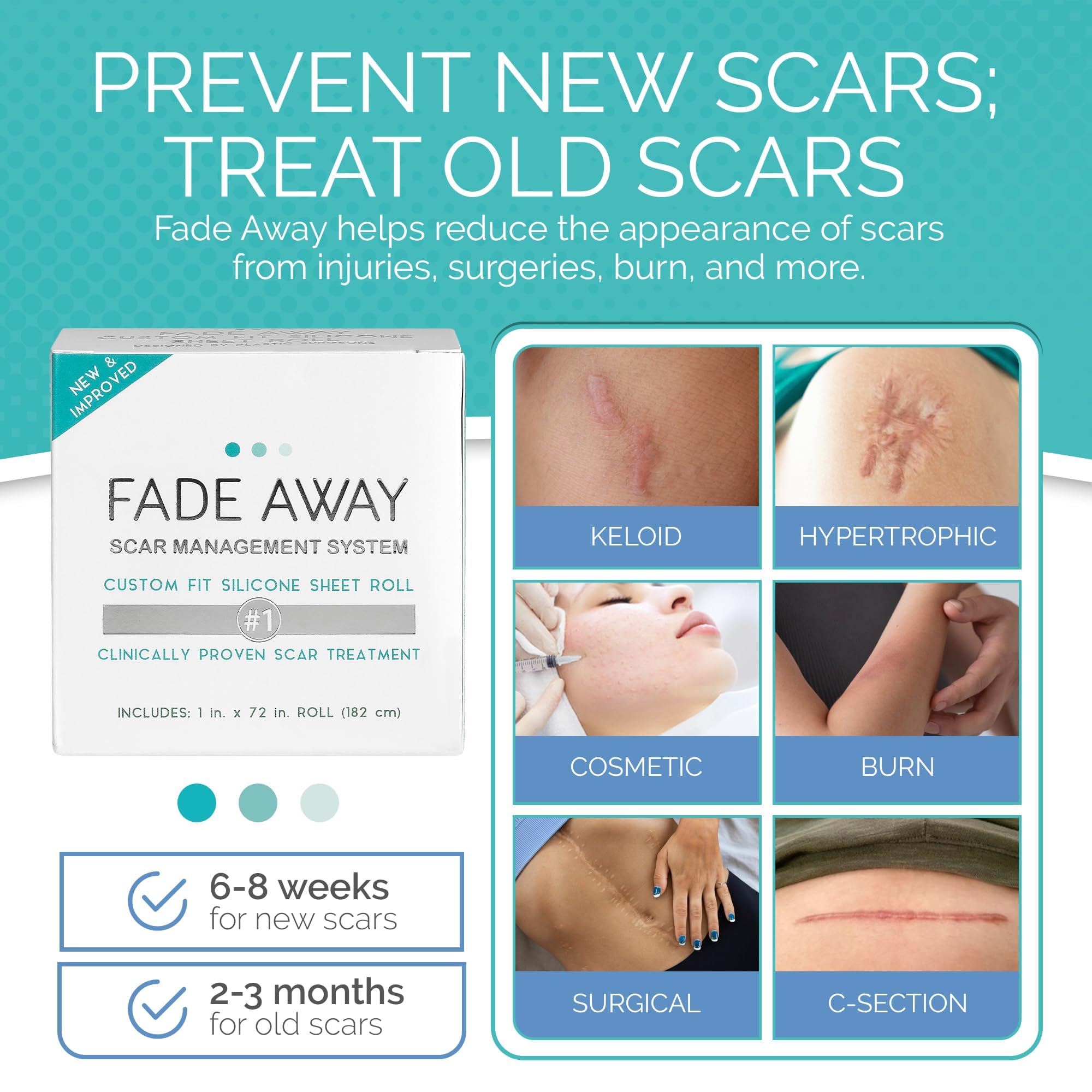 Aplicación de Fade Away sobre cicatriz de cesárea para protección y mejora estética