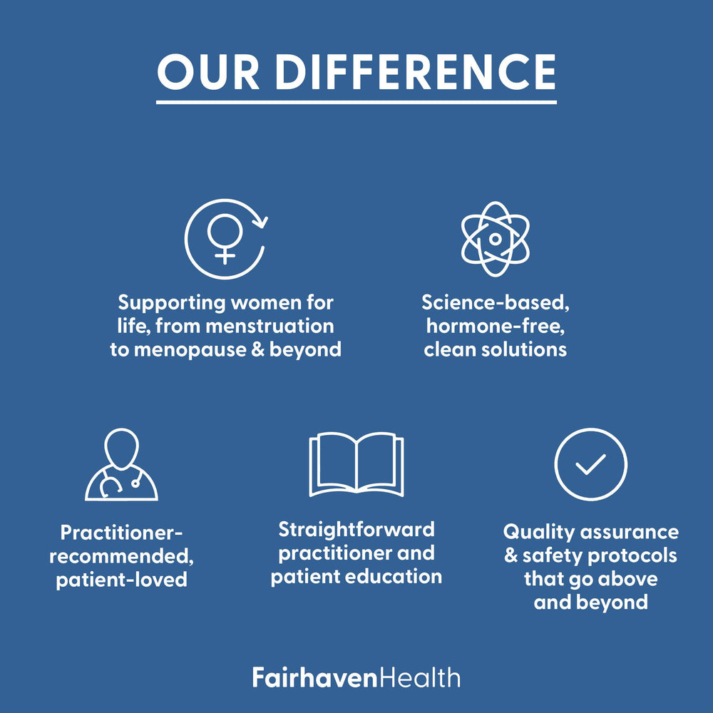Fairhaven Health comparación de tamaño de envases para planificación de dosis