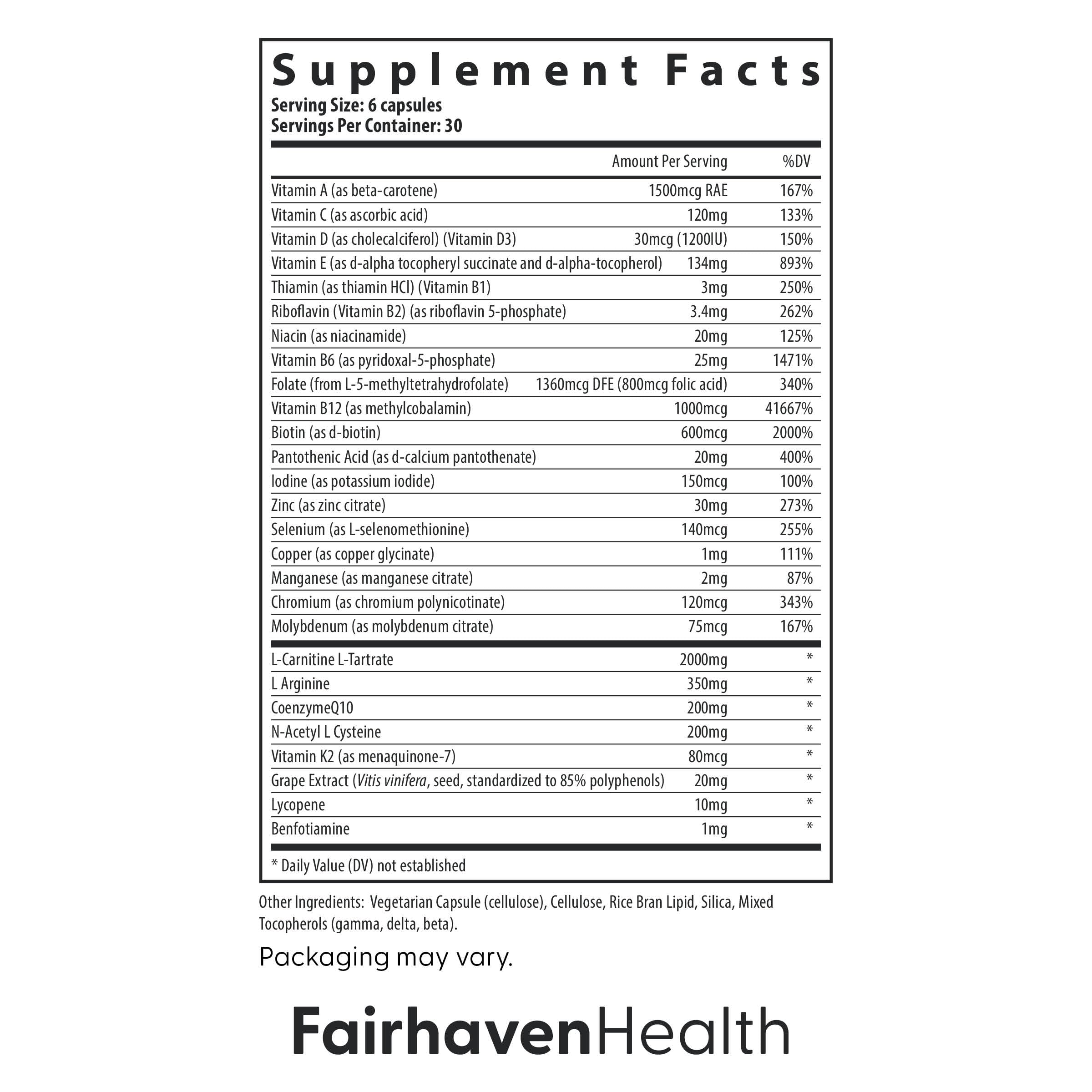 Fairhaven Health mano sosteniendo cápsula indicando uso diario sencillo