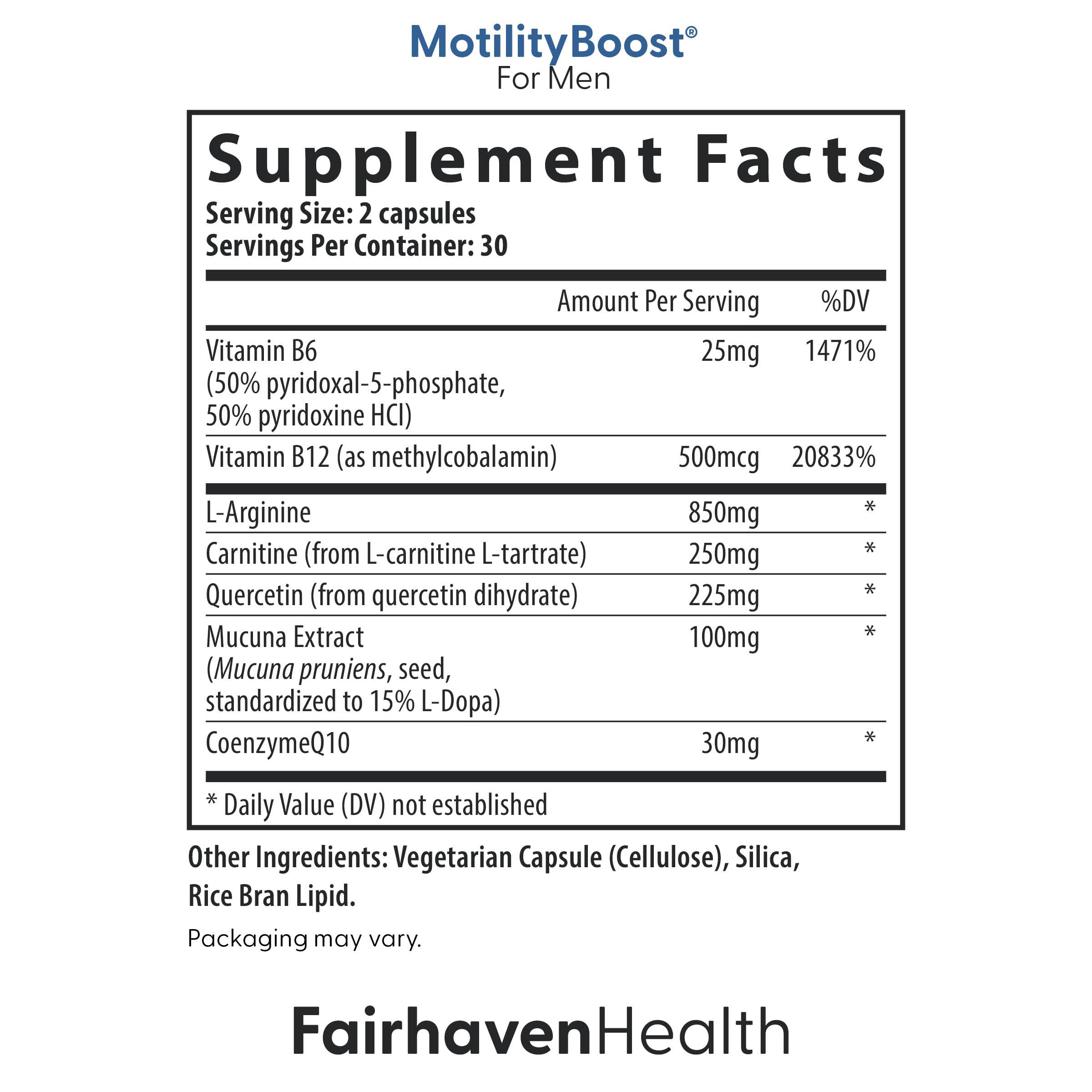 Fairhaven Health hombre tomando suplemento como apoyo nutricional para concebir