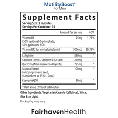 Fairhaven Health hombre tomando suplemento como apoyo nutricional para concebir