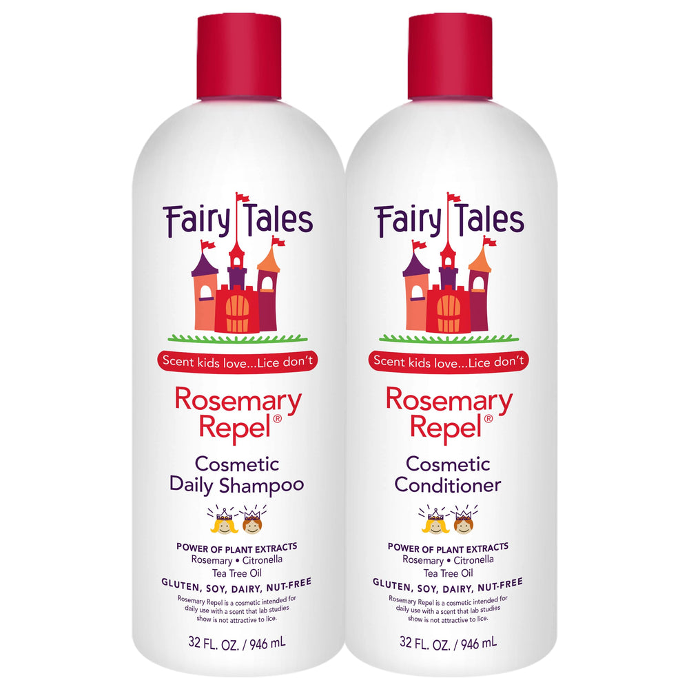 Fairy Tales dúo frontal mostrando botellas grandes y beneficio de suministro prolongado