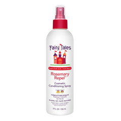Fairy Tales spray frontal del envase mostrando diseño y beneficio desenredante