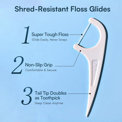 FAMILIFE primer plano de la cinta de hilo dental resistente y suave