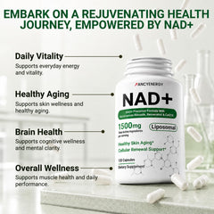 FANCYENERGY etiqueta con ingredientes clave NR y resveratrol visibles