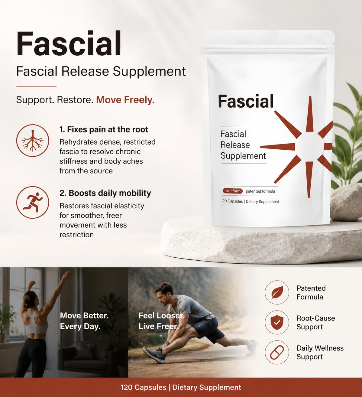 Fascial detalle de cápsulas para visualizar textura y comodidad de ingestión