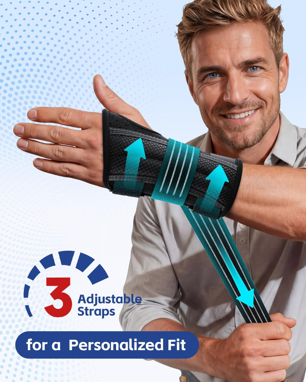 FEATOL comparación con mano para visualizar talla y cobertura del soporte