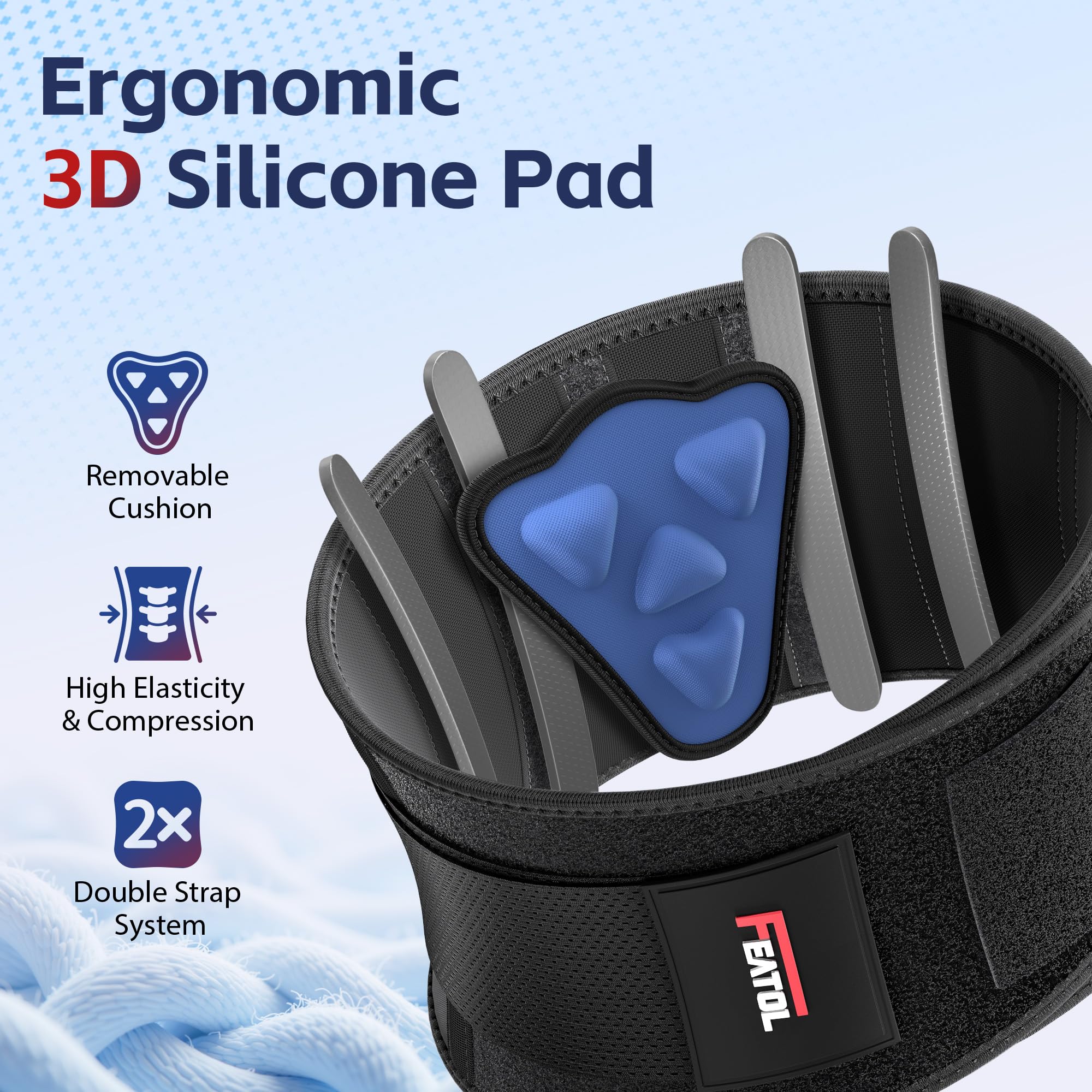 FEATOL primer plano de almohadilla 3D de silicona para estabilidad