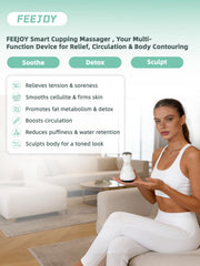 FEEJOY primer plano de la cabeza metálica calefactable, beneficio: calor que mejora confort