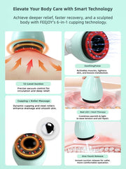 FEEJOY agarre ergonómico antideslizante que facilita el masaje con aceite o loción