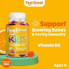 Primer plano de textura de gominola naranja de The Feel Great Vitamin Company con apariencia masticable