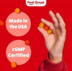 Feel Great Vitamin Company certificado de pruebas de terceros visible