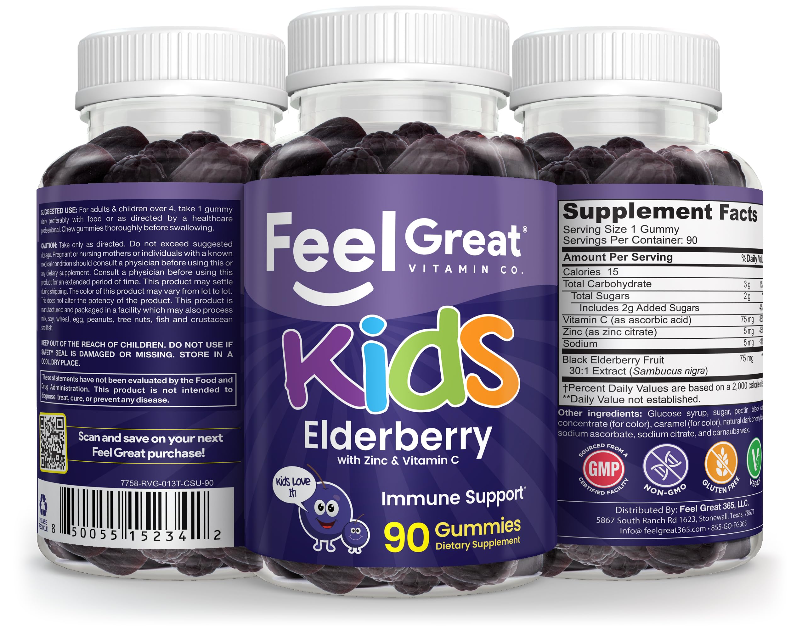 The Feel Great Vitamin Company familia en desayuno con gomitas como rutina